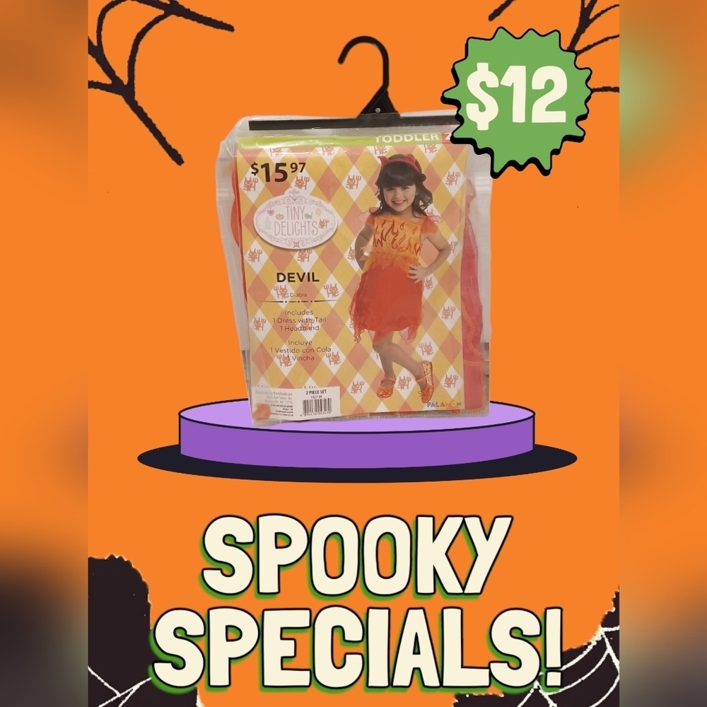 Palamo Tiny Delights Red And Orange Devil Dress Halloween Costume Size 2T